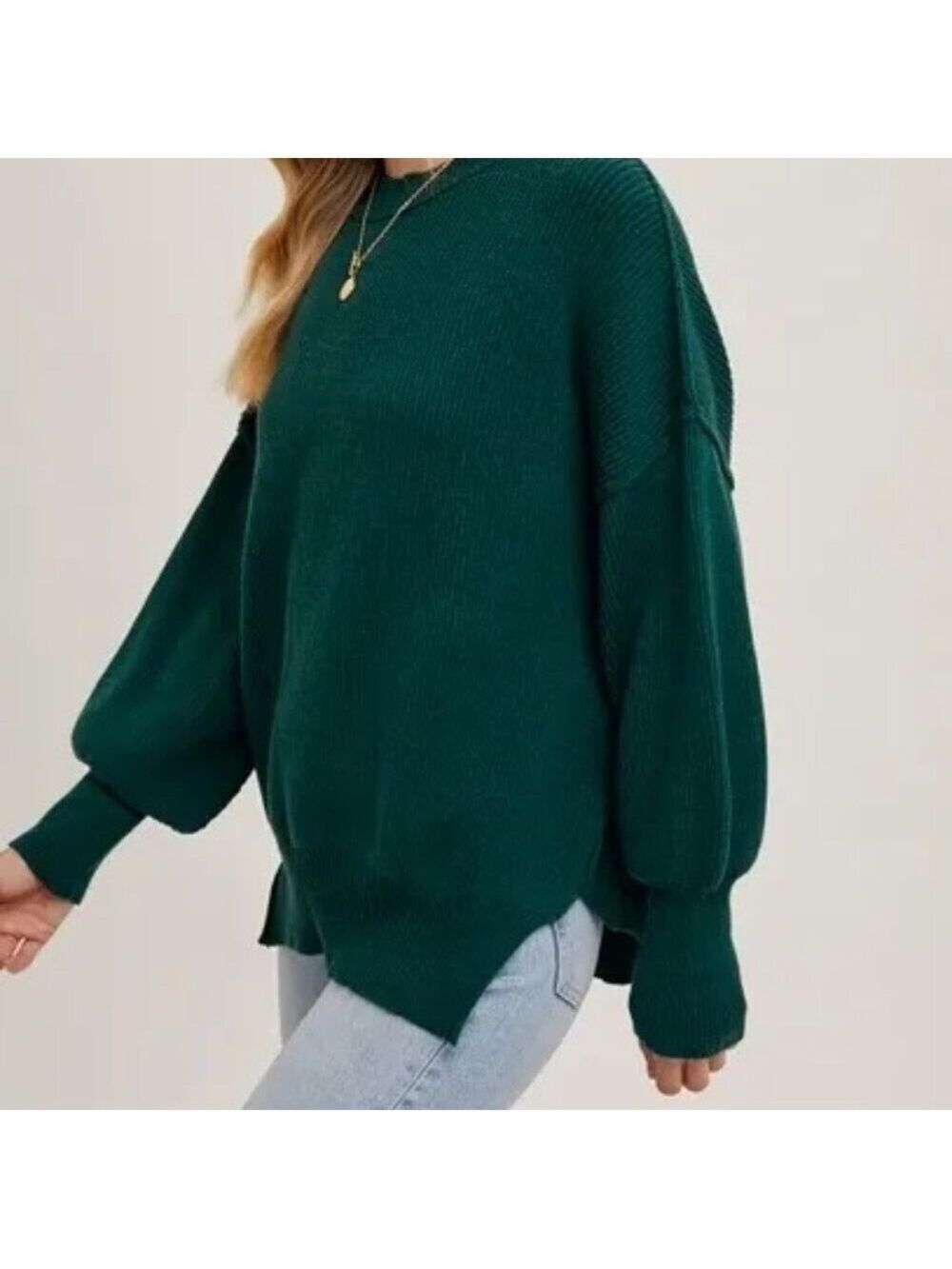 CLEAR OUT!! Ribbed Mock Neck Pullover - Picture 7 of 9